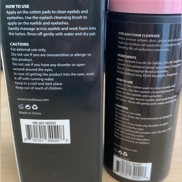 Miss Lil USA New In Box Lash Bath Professional Lash Extension Shampoo - Picture 4 of 5